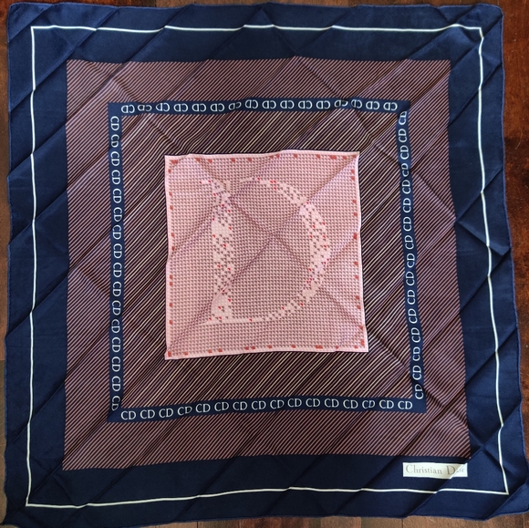 Vintage Dior Monogram Silk Scarf - Picture 14 of 16